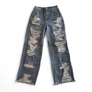 CELLO straight leg/ baggy high rise jeans size 3